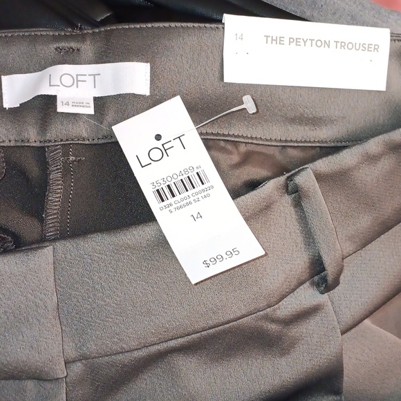 Peyton Trouser Pants in Satin (NWT) Size 14 Color Rockslide Grey - Picture 4 of 4